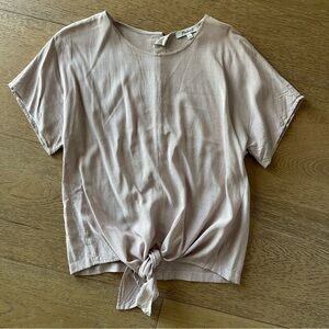 Madewell Red & White striped -Front tie Top